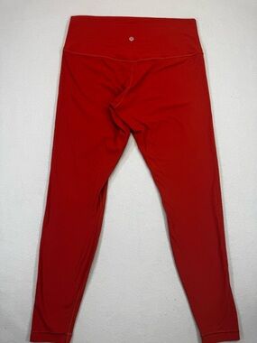 Lululemon Ribbed High-Waist Orange Leggings